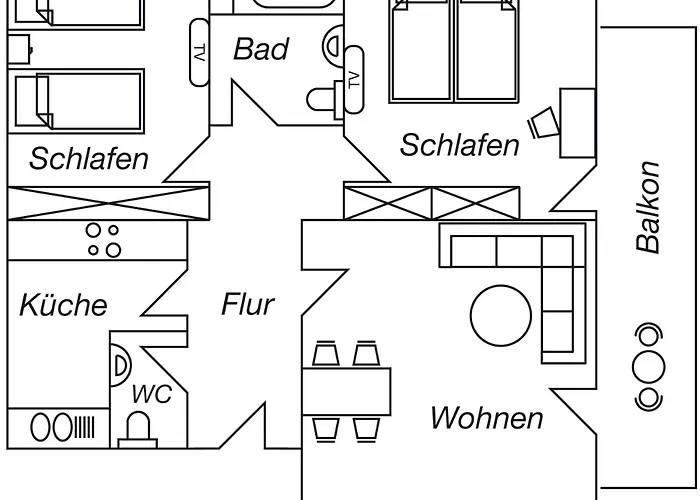 Appartement Objekt-nr 7 - Hafen - Rose